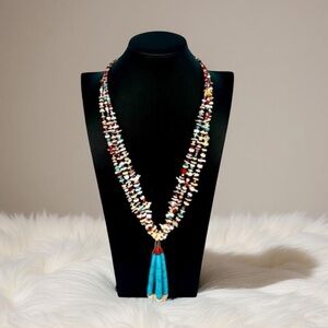 MAGNIFICENT Vintage Santo Domingo Fetish Necklace + Kingman Turquoise Jaclas